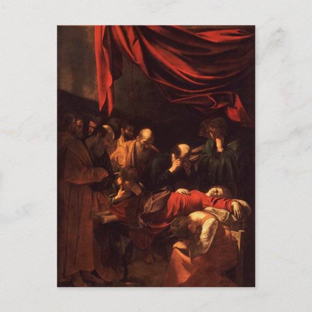 Carte Postale La Mort de la Vierge par Caravage (1606) (Devant)