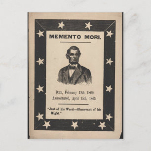 Carte Postale La mort de Lincoln