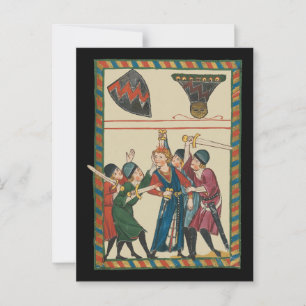 Carte Postale La Mort De Reinmar von Brennenberg Art Médiéval