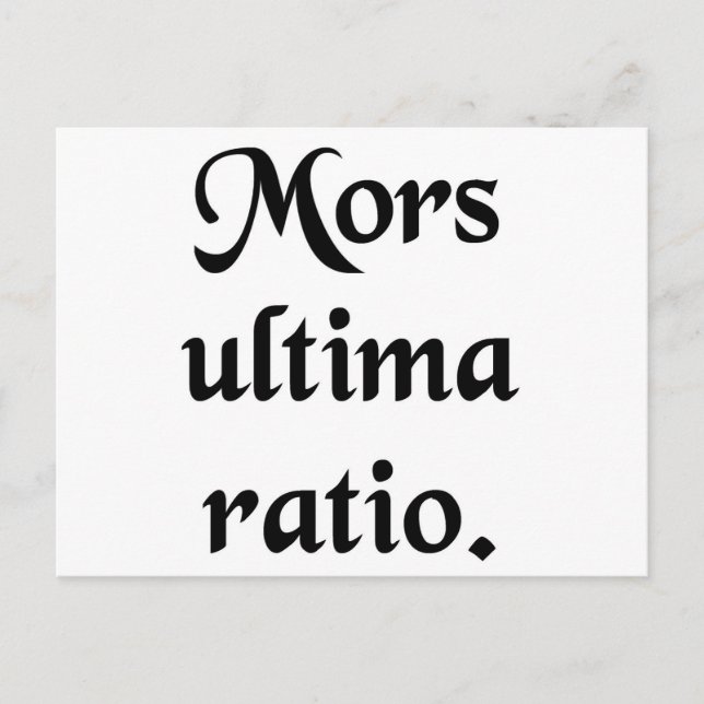 Carte Postale La mort est la comptabilité finale. (Devant)