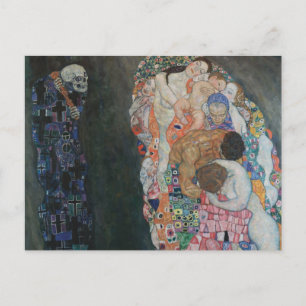 Carte Postale La Mort et la Vie de Gustav Klimt Art Nouveau vint