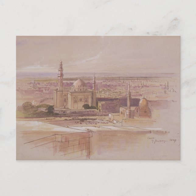 Carte Postale La mosquée Agra, Le Caire, 1849 (Devant)