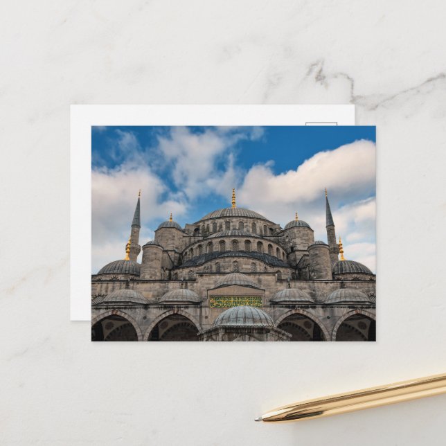 Carte Postale La mosquée bleue Istanbul (Devant/Arrière en situation)
