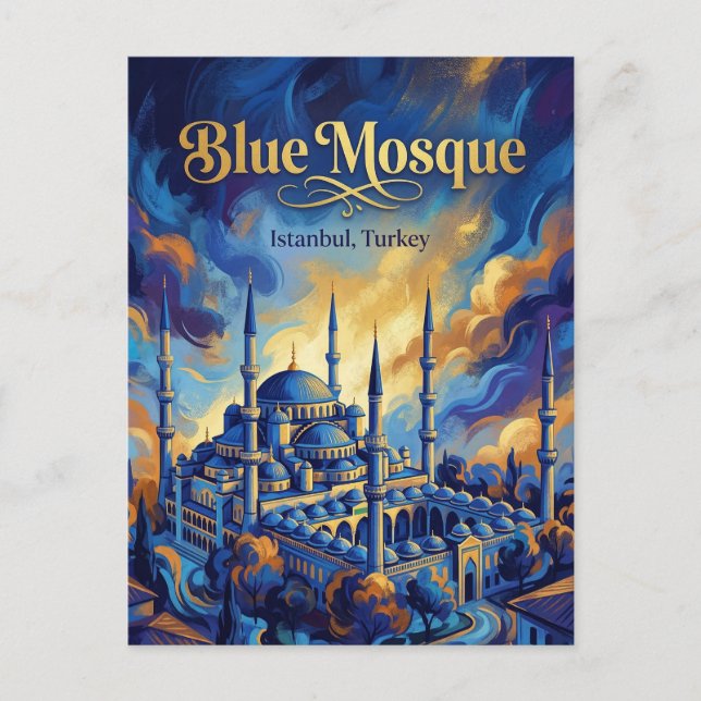 Carte Postale La Mosquée Bleue, Istanbul, Marmara (Devant)