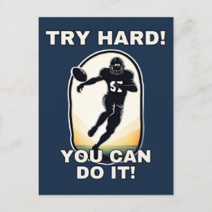 Carte Postale La Motivation du football ! You can do it !