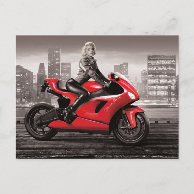 Carte Postale La moto de Marilyn (Devant)