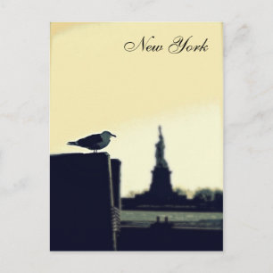 Carte Postale La Mouette et la statue de la Liberté