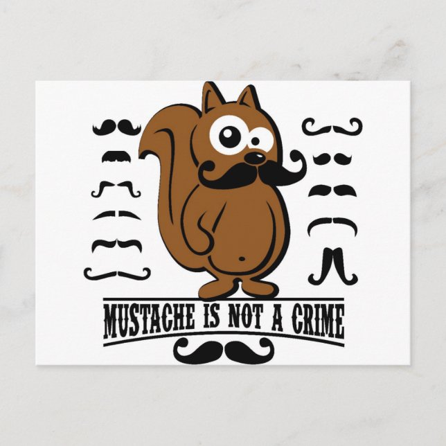 Carte Postale la moustache n'est pas un crime (Devant)