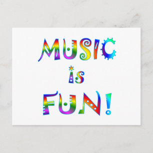 Carte Postale La musique est amusante