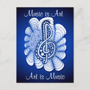 Carte Postale La musique est art
