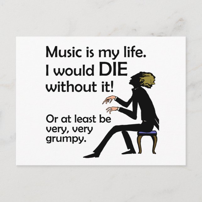 Carte Postale La musique est ma vie (Devant)
