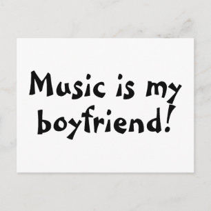 Carte Postale La musique est mon petit ami