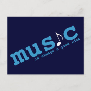Carte Postale la musique est une bonne idée