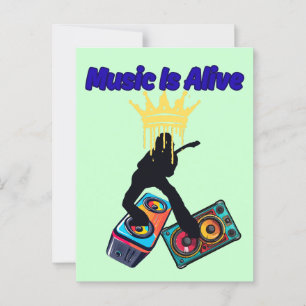 Carte Postale La musique est vivante