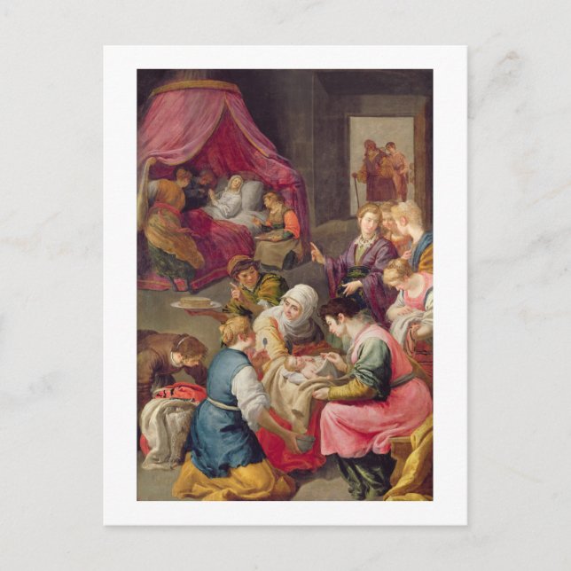 Carte Postale La naissance de la Vierge, 1640 (huile sur toile) (Devant)