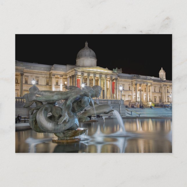 Carte Postale La National Gallery, Trafalgar Square (Devant)