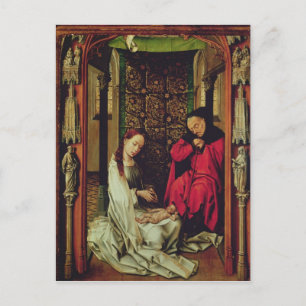 Carte Postale La Nativité, aile gauche d'un triptyque, c.1496