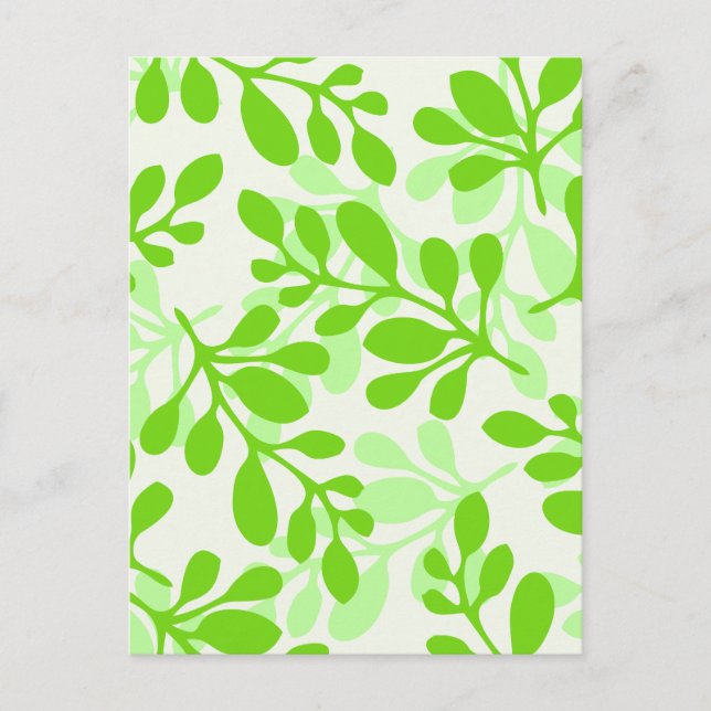 Carte Postale La nature Feuille verte (Devant)