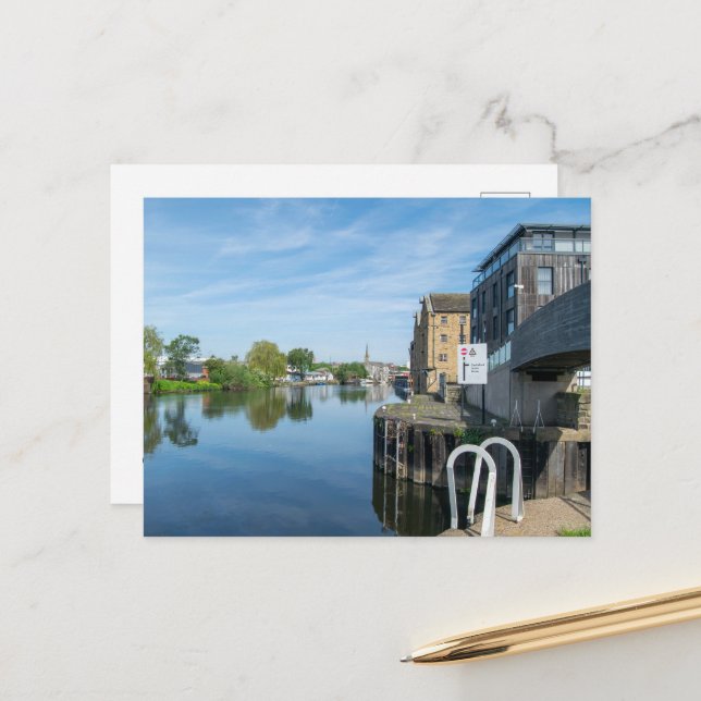 Carte Postale La navigation sur la Calder et Hebble, Wakefield (Devant/Arrière en situation)
