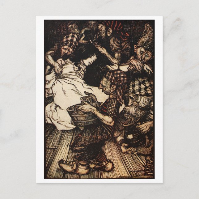 Carte Postale La neige et les nains (Devant)