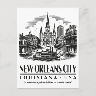 Carte Postale La Nouvelle-Orléans Ville Louisiane États-Unis