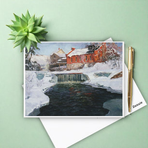 Carte Postale La nouvelle usine à Lillehammer, Thaulow, Frits