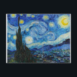 Carte Postale La Nuit de Starry 1889 par Vincent van Gogh<br><div class="desc">Vincent Willem Gotch (ˈvvvsch: ˈnnt ɱʋlv ɑˈDujulx) 30 March 1853 - 29 Y 1890) ce qu'a Dutch Post-impressionist painter who posthumously beone behumously one of the most famous and influential figures in the history of western art. in a decade, he created about 2, 100 artworks, including aroet 860 oil paintings,...</div>