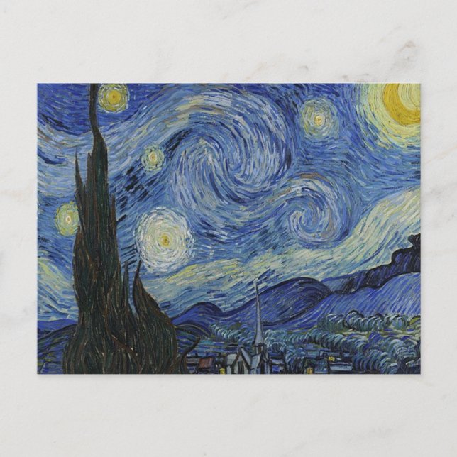 Carte Postale La nuit étoilée de Van Gogh (Devant)