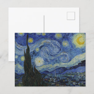 Carte Postale La nuit étoilée de Van Gogh : Le tourbillon des rê