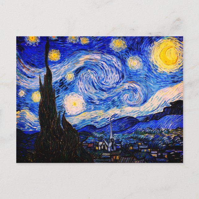 Carte Postale La nuit étoilée par Vincent Van Gogh (Devant)