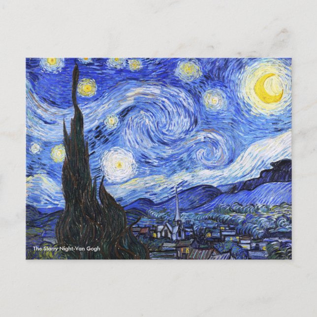 Carte Postale La nuit étoilée par Vincent Van Gogh (Devant)