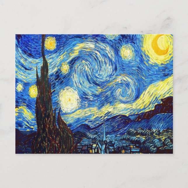 Carte Postale La nuit étoilée par Vincent van Gogh 1889 (Devant)