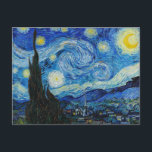 Carte Postale La Nuit étoilée - Vincent Van Gogh<br><div class="desc">View from the psychiaatric hospital at Saint-Rémy-de-Provence (France),  just before sunrise,  with addition of an imagary village. Oil on canvas (1889) by Dutch painter Vincent van Gogh.</div>