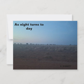 Carte Postale La nuit se transforme en jour