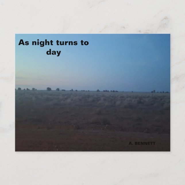 Carte Postale La nuit se transforme en jour (Devant)