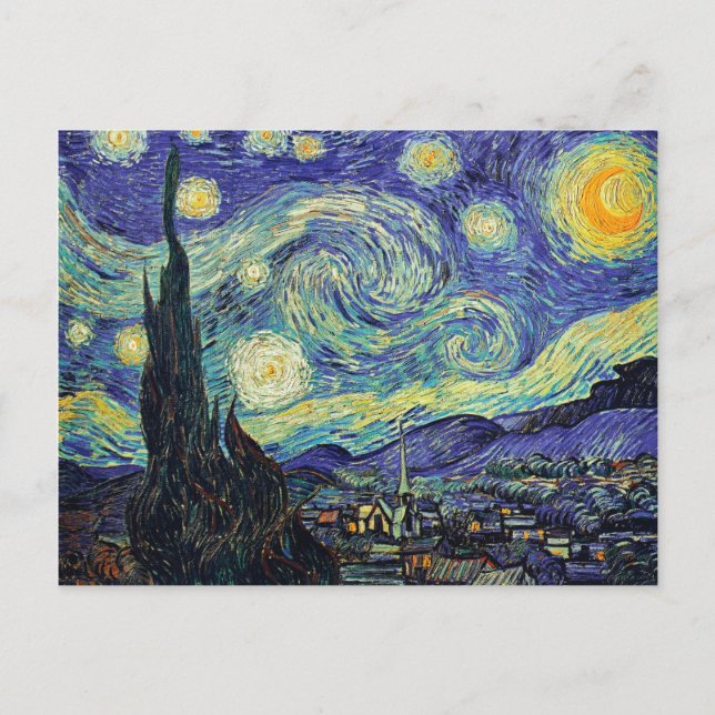 Carte Postale LA NUIT STARRY DE Van Gogh (Devant)