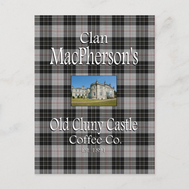 Carte Postale La Old Clan MacPherson's Cluny Castle Coffee Co. (Devant)