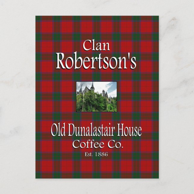 Carte Postale La Old Dunalastair House Coffee Co. de Clan Robert (Devant)