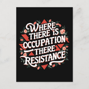 Carte Postale Là où il y a occupation il y a résistance