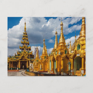 Carte Postale La Pagode de Shwedagon à Rangoon Myanmar