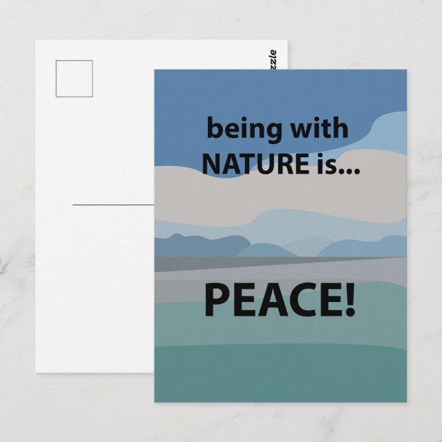 Carte Postale La paix avec la nature est la paix (Devant / Derrière)