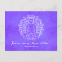 La Paix Provient De L'Intérieur Du Bouddha Purple