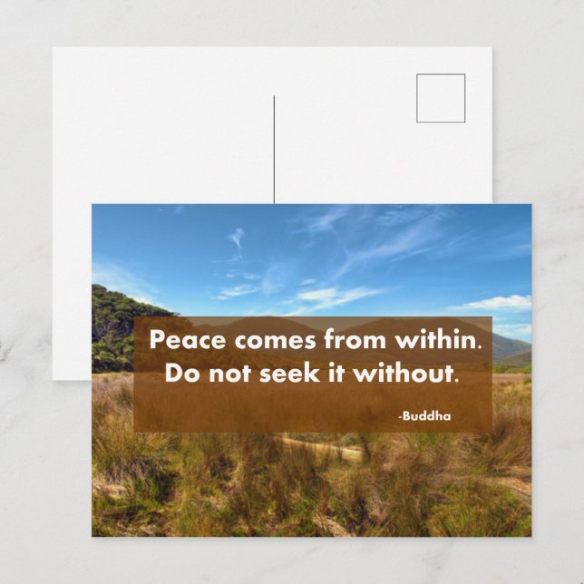 Carte Postale La paix vient de l'intérieur (Devant / Derrière)