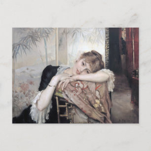 Carte Postale La Parisienne par Albert Edelfeue 1883