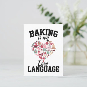 Carte Postale La pâtisserie est mon langage de l'amour - Boulang
