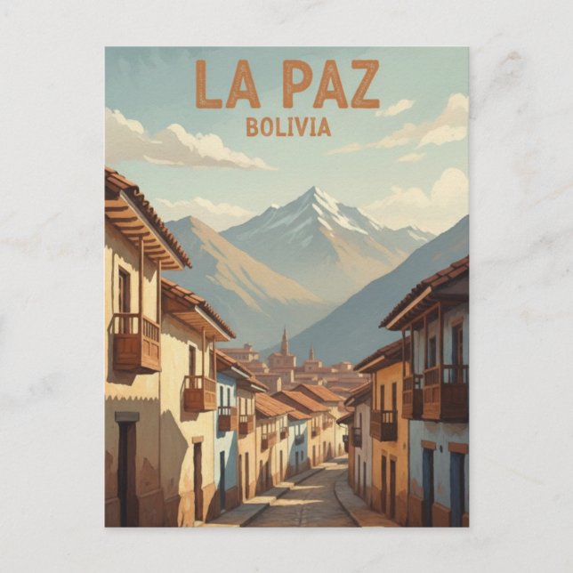 Carte Postale La Paz Bolivia Travel (Devant)