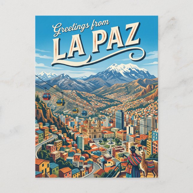 Carte Postale La Paz Bolivie (Devant)
