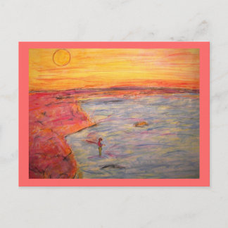 Carte Postale la pêche est une bonne thérapie