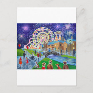 Carte Postale la peinture à l'huile FunFair Gordon Bruce art