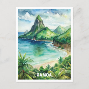 Carte Postale La peinture aquarelle du parc national des Samoa